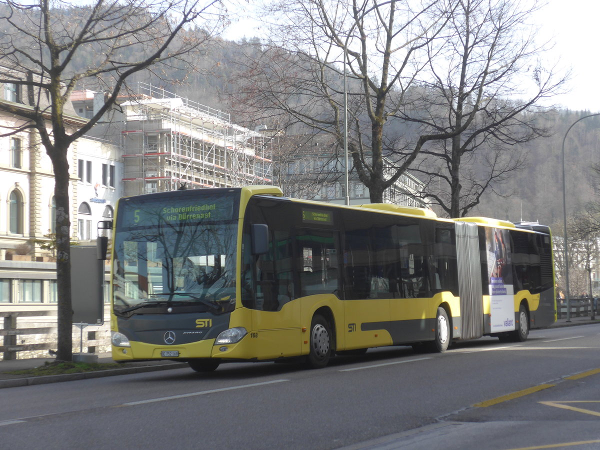 (223'723) - STI Thun - Nr. 168/BE 752'168 - Mercedes am 24. Februar 2021 in Thun, Postbrcke
