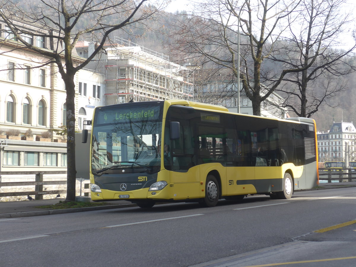 (223'729) - STI Thun - Nr. 181/BE 752'181 - Mercedes am 24. Februar 2021 in Thun, Postbrcke