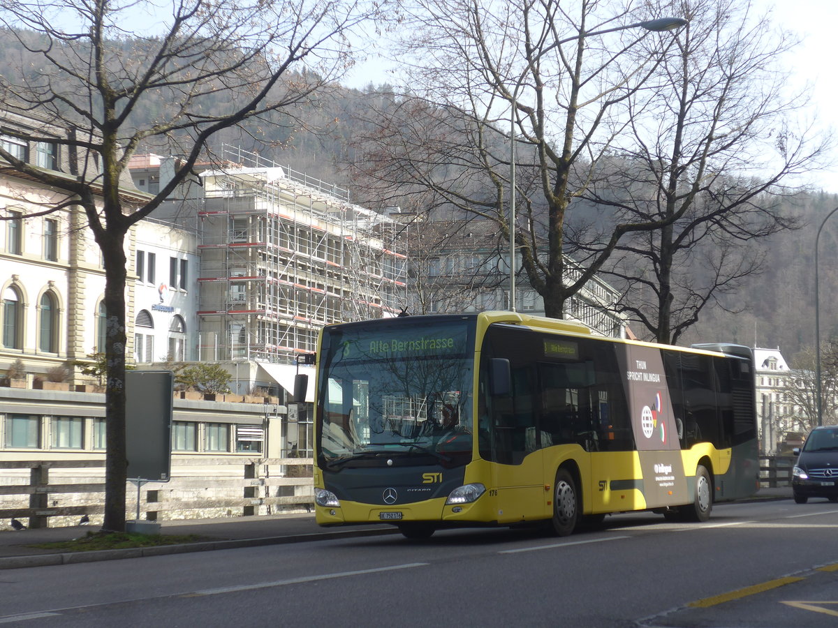 (223'730) - STI Thun - Nr. 176/BE 752'176 - Mercedes am 24. Februar 2021 in Thun, Postbrcke
