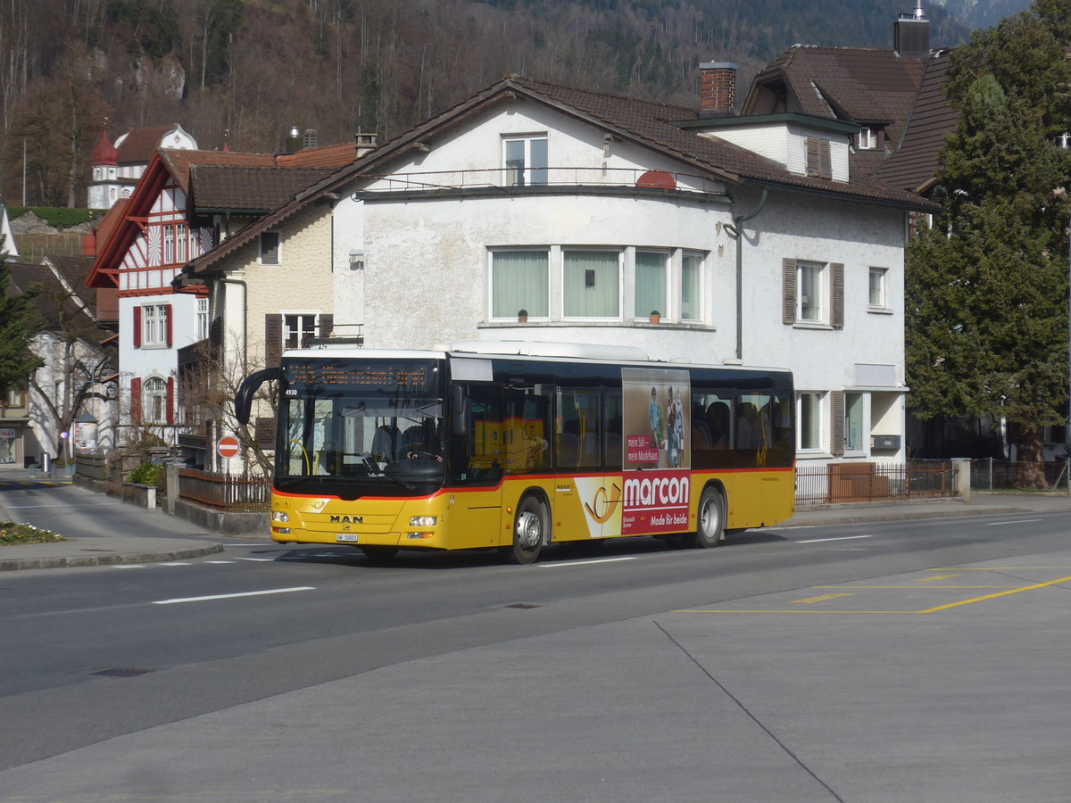 (223'776) - PostAuto Zentralschweiz - Nr. 6/OW 10'003 - MAN (ex Dillier, Sarnen Nr. 6) am 26. Februar 2021 beim Bahnhof Sarnen