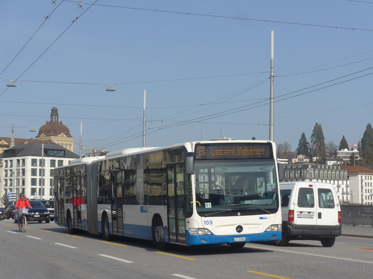 (223'794) - VBL Luzern - Nr. 159/LU 15'004 - Mercedes am 26. Februar 2021 in Luzern, Bahnhofbrcke