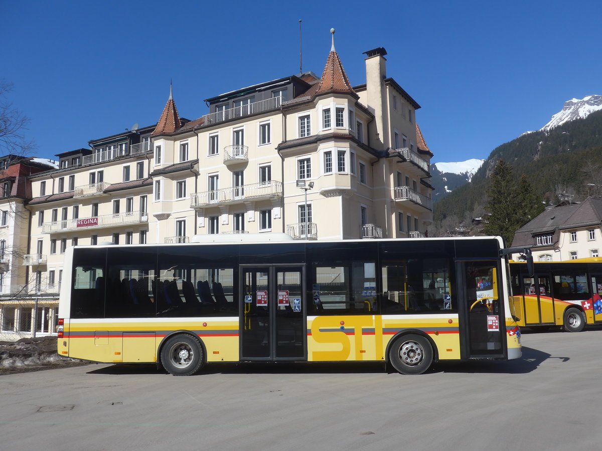 (223'857) - Grindelwaldbus, Grindelwald - Nr. 17/BE 72'444 - MAN/Gppel (ex STI Thun Nr. 133) am 28. Februar 2021 beim Bahnhof Grindelwald
