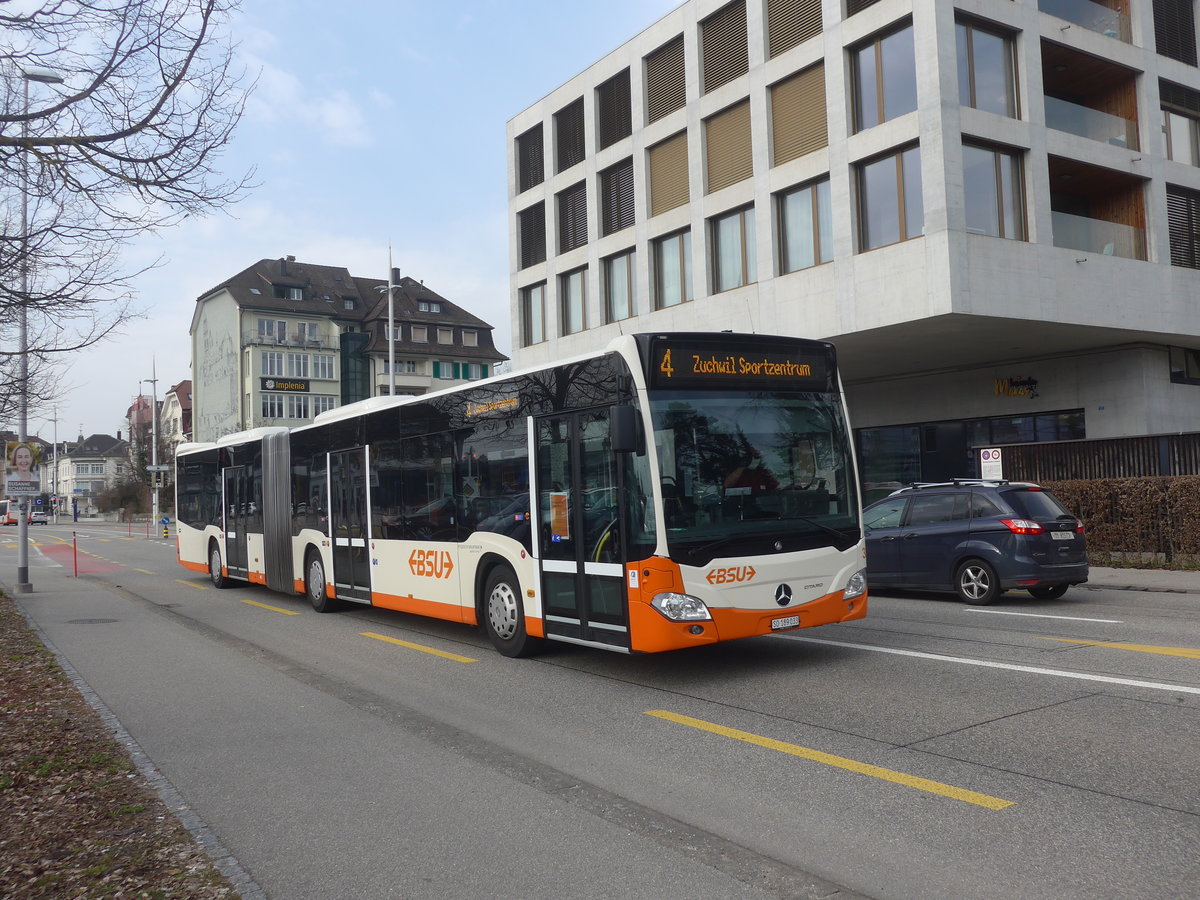 (223'930) - BSU Solothurn - Nr. 33/SO 189'033 - Mercedes am 4. Mrz 2021 beim Hauptbahnhof Solothurn