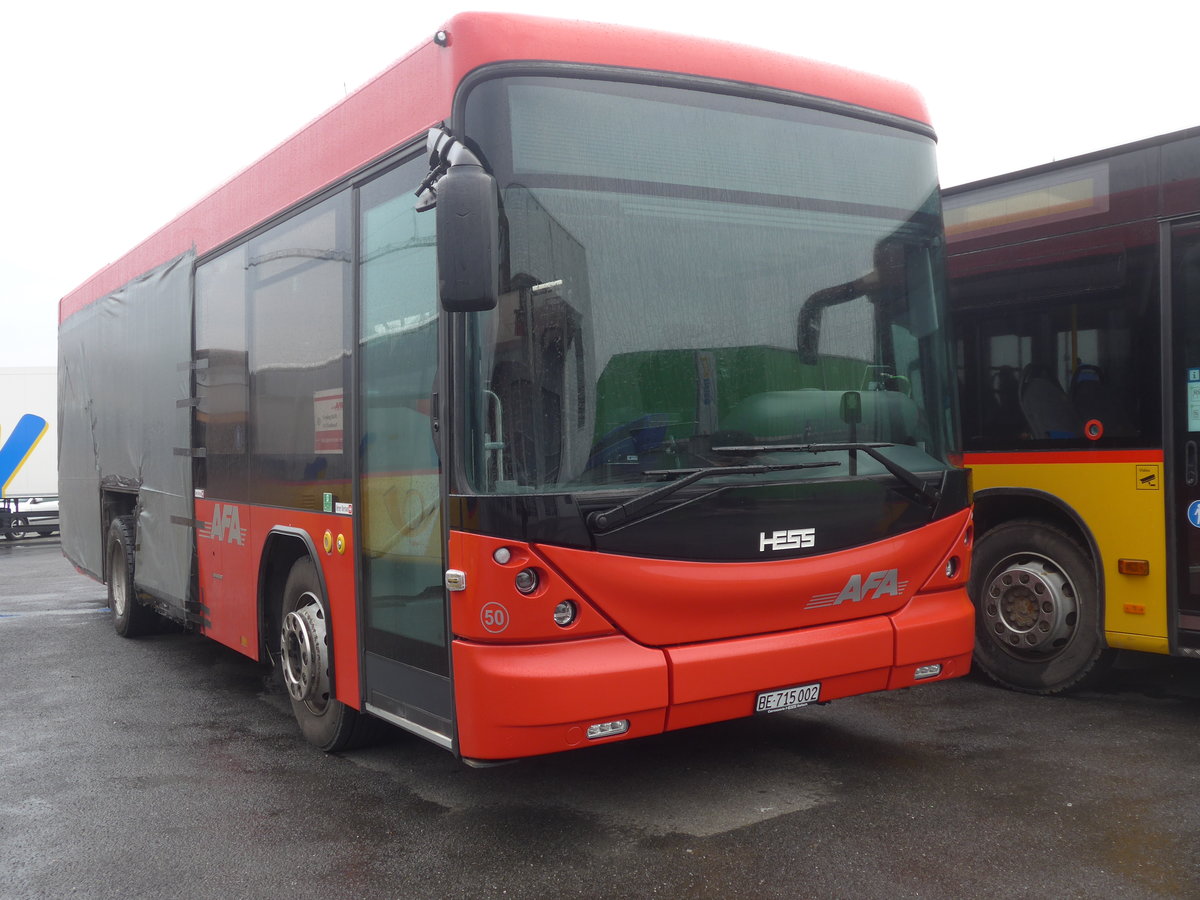 (223'981) - AFA Adelboden - Nr. 50/BE 715'002 - Scania/Hess am 7. Mrz 2021 in Kerzers, Interbus