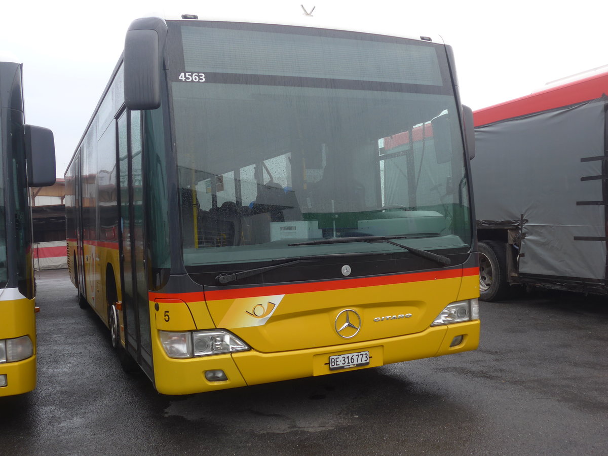 (223'984) - PostAuto Bern - Nr. 5/BE 316'773 - Mercedes (ex Klopfstein, Laupen Nr. 5) am 7. Mrz 2021 in Kerzers, Interbus