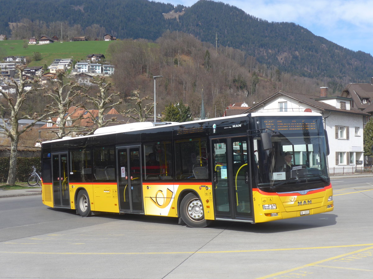 (224'061) - PostAuto Zentralschweiz - Nr. 5/OW 10'002 - MAN (ex Dillier, Sarnen Nr. 5) am 13. Mrz 2021 beim Bahnhof Sarnen