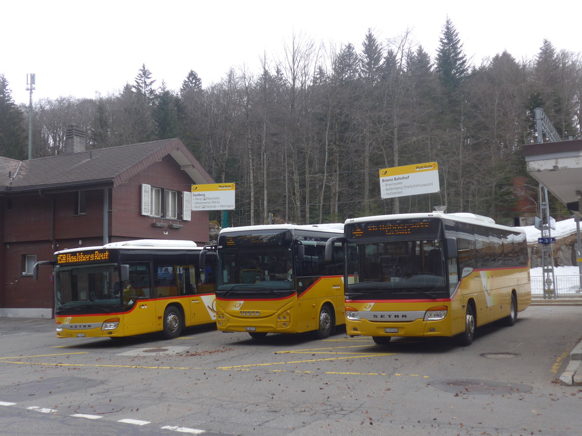 (224'097) - PostAuto Bern - BE 401'465 - Setra (ex AVG Meiringen Nr. 65) am 13. Mrz 2021 auf dem Brnigpass