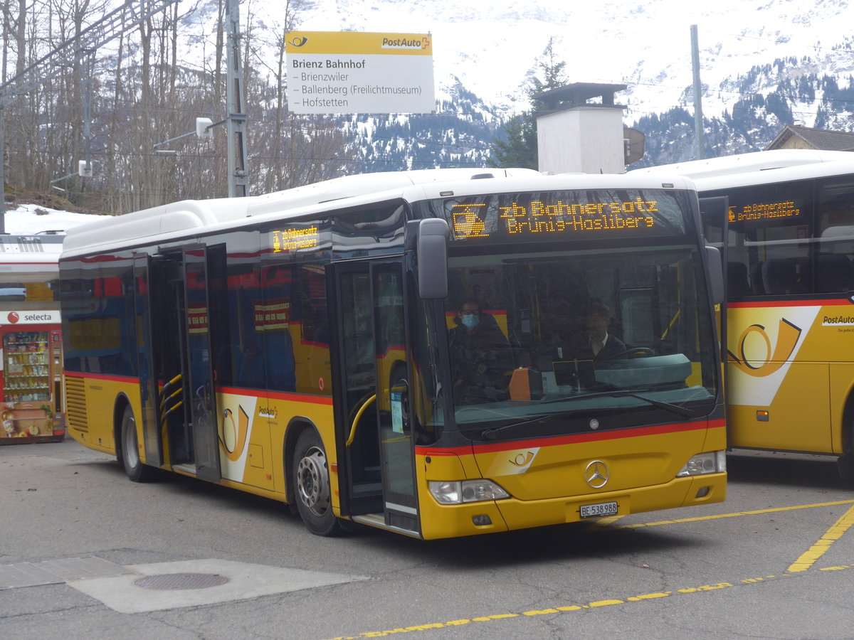 (224'124) - PostAuto Bern - BE 538'988 - Mercedes (ex BE 637'781) am 13. Mrz 2021 auf dem Brnigpass
