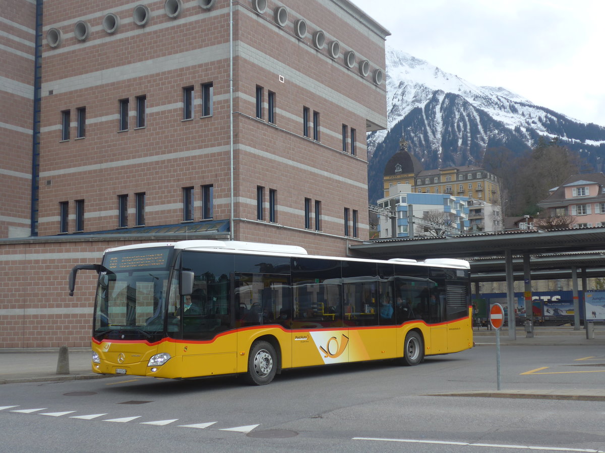 (224'130) - PostAuto Bern - BE 610'540 - Mercedes am 13. Mrz 2021 beim Bahnhof Spiez