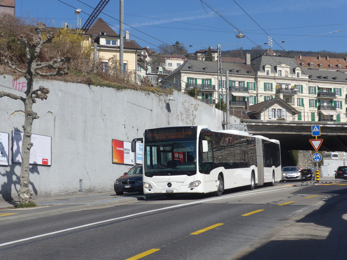 (224'567) - Interbus, Yverdon - Nr. 209/NE 231'209 - Mercedes (ex Gschwindl, A-Wien Nr. 8401) am 29. Mrz 2021 in Neuchtel, Avenue de la Gare (Einsatz CarPostal)
