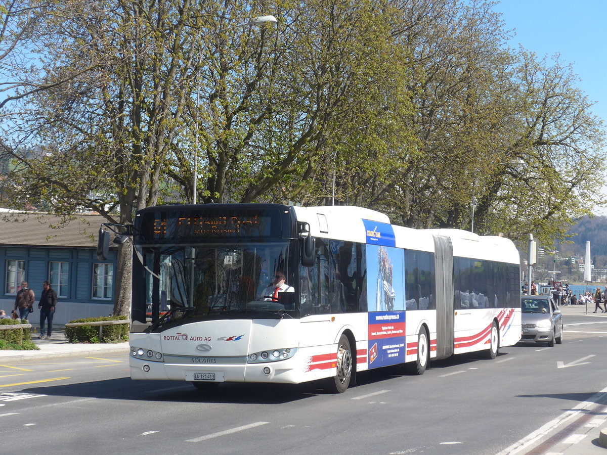 (224'942) - ARAg Ruswil - Nr. 41/LU 121'413 - Solaris am 11. April 2021 beim Bahnhof Luzern