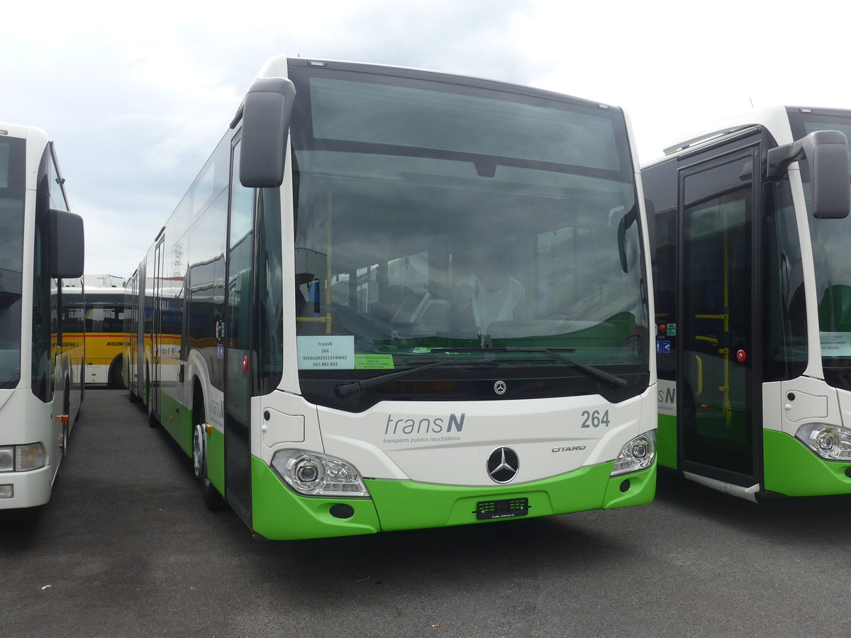 (224'957) - transN, La Chaux-de-Fonds - Nr. 264 - Mercedes am 11. April 2021 in Kerzers, Interbus