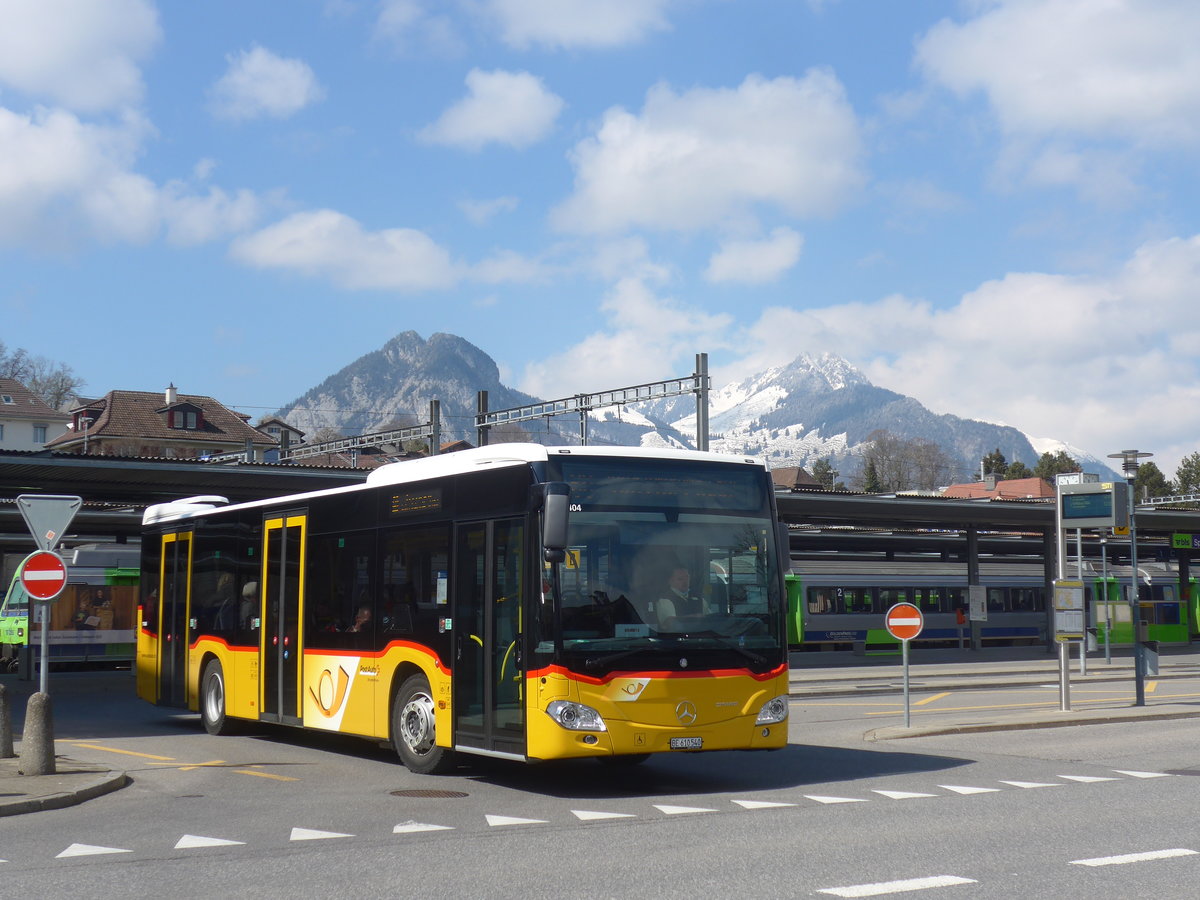 (224'982) - PostAuto Bern - BE 610'540 - Mercedes am 14. April 2021 beim Bahnhof Spiez