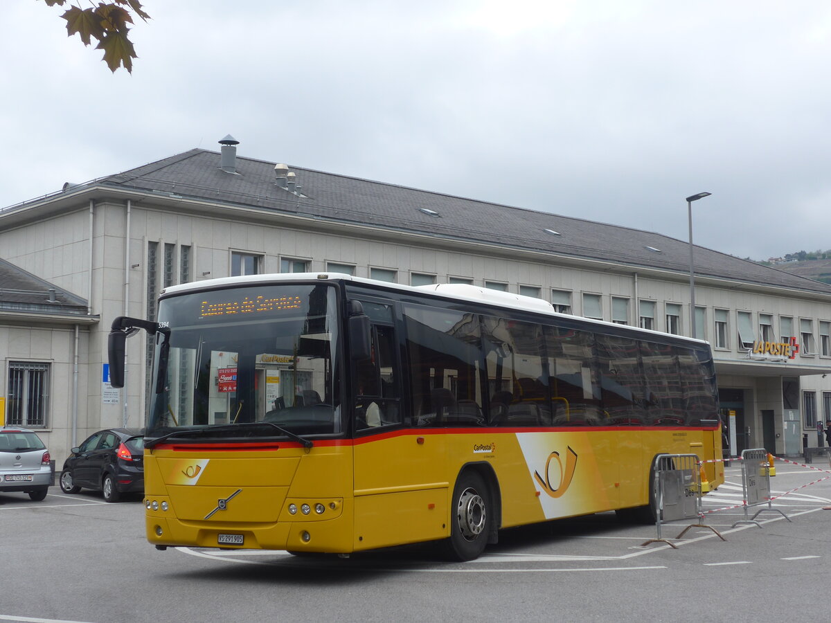 (225'419) - Buchard, Leytron - VS 291'905 - Volvo am 1. Mai 2021 beim Bahnhof Sion
