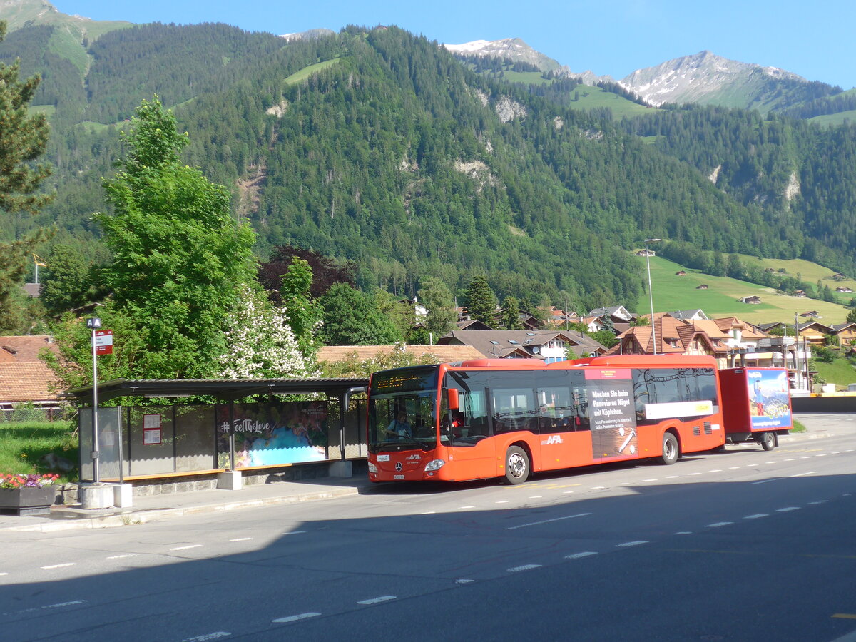 (225'904) - AFA Adelboden - Nr. 96/BE 823'926 - Mercedes am 16. Juni 2021 beim Bahnhof Frutigen