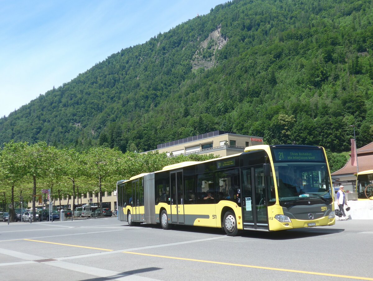 (226'040) - STI Thun - Nr. 173/BE 752'173 - Mercedes am 26. Juni 2021 beim Bahnhof Interlaken Ost
