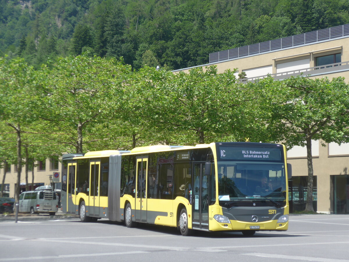 (226'042) - STI Thun - Nr. 703/BE 754'703 - Mercedes am 26. Juni 2021 beim Bahnhof Interlaken Ost