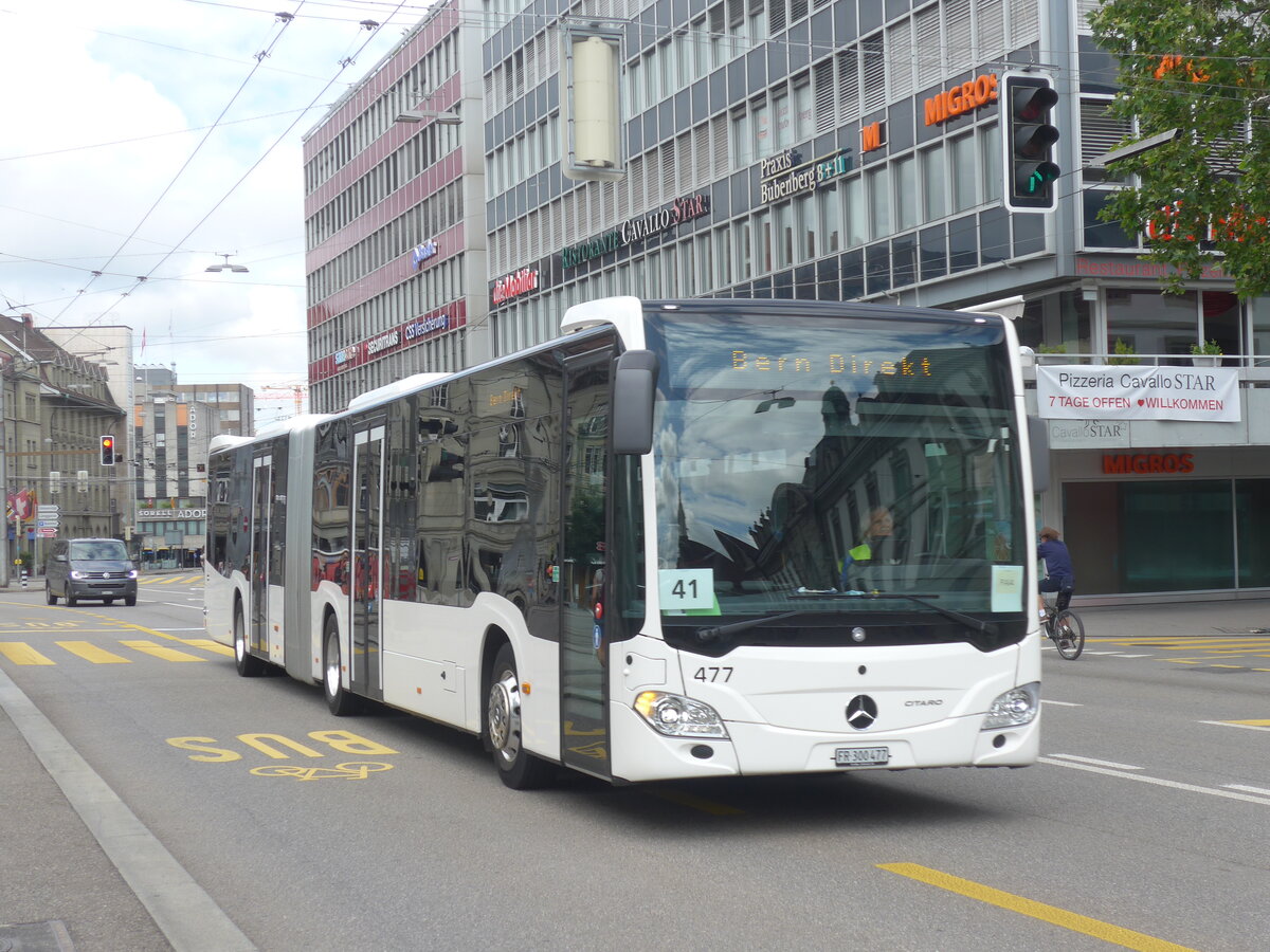 (226'344) - Intertours, Domdidier - Nr. 477/FR 300'477 - Mercedes (ex Nr. 202) am 11. Juli 2021 beim Bahnhof Bern