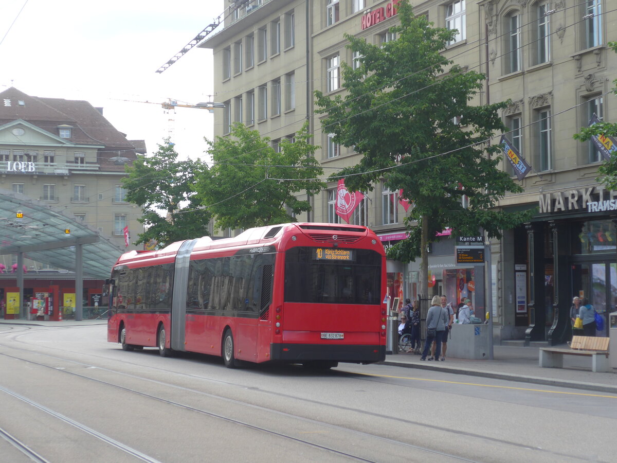 (226'366) - Bernmobil, Bern - Nr. 878/BE 832'878 - Volvo am 11. Juli 2021 beim Bahnhof Bern