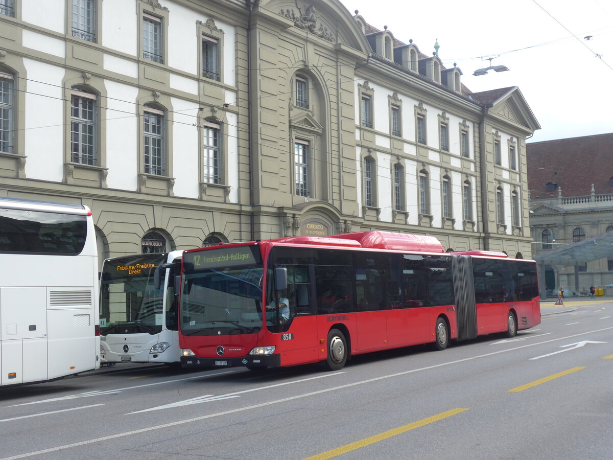 (226'371) - Bernmobil, Bern - Nr. 858/BE 671'858 - Mercedes am 11. Juli 2021 beim Bahnhof Bern