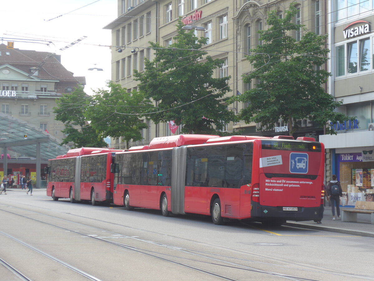 (226'373) - Bernmobil, Bern - Nr. 857/BE 671'857 - Mercedes am 11. Juli 2021 beim Bahnhof Bern