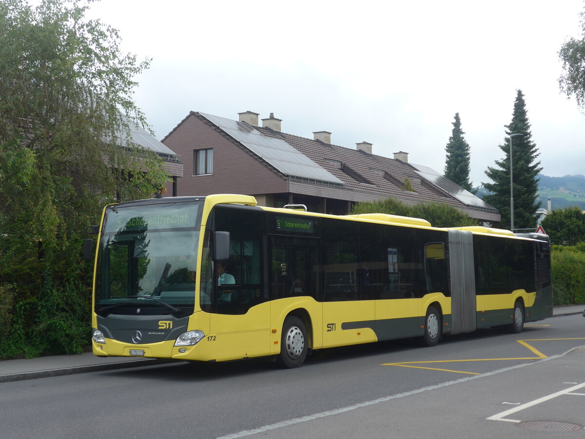(226'498) - STI Thun - Nr. 172/BE 752'172 - Mercedes am 17. Juli 2021 in Thun, Asterweg