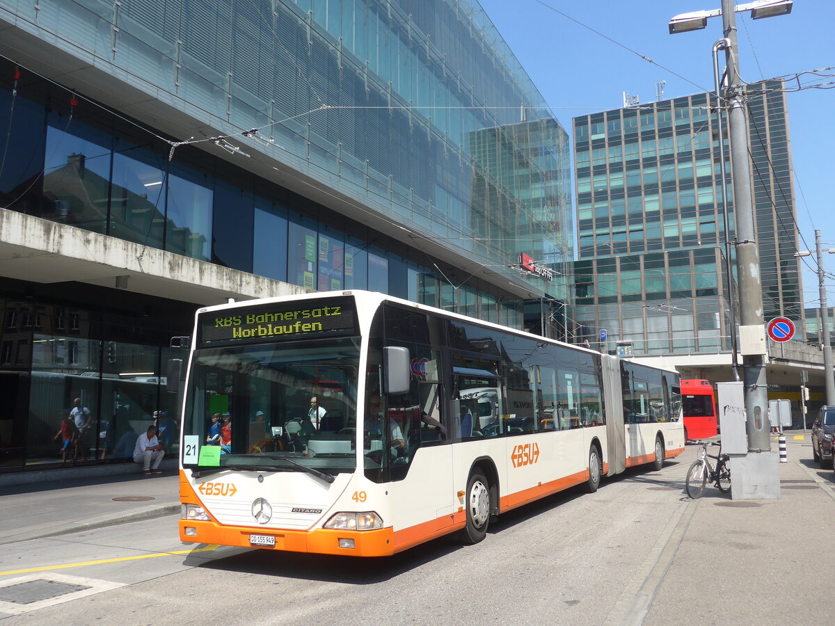 (226'664) - BSU Solothurn - Nr. 49/BE 155'949 - Mercedes am 22. Juli 2021 beim Bahnhof Bern