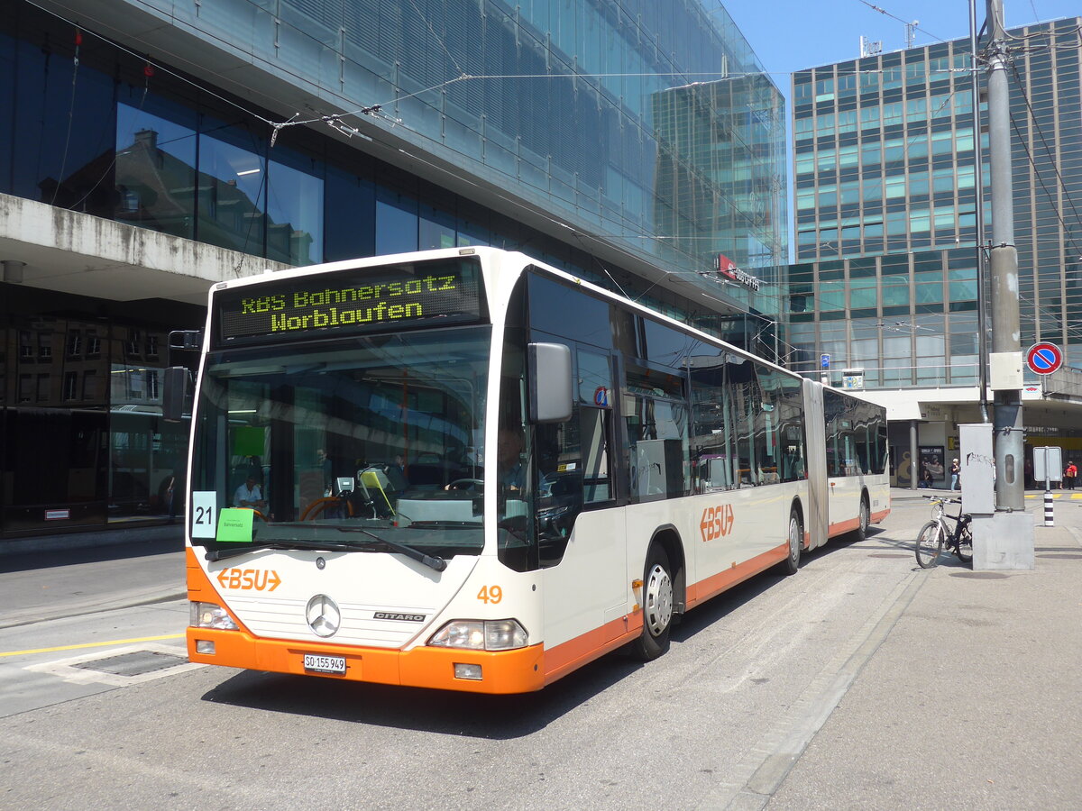 (226'679) - BSU Solothurn - Nr. 49/SO 155'949 - Mercedes am 22. Juli 2021 beim Bahnhof Bern