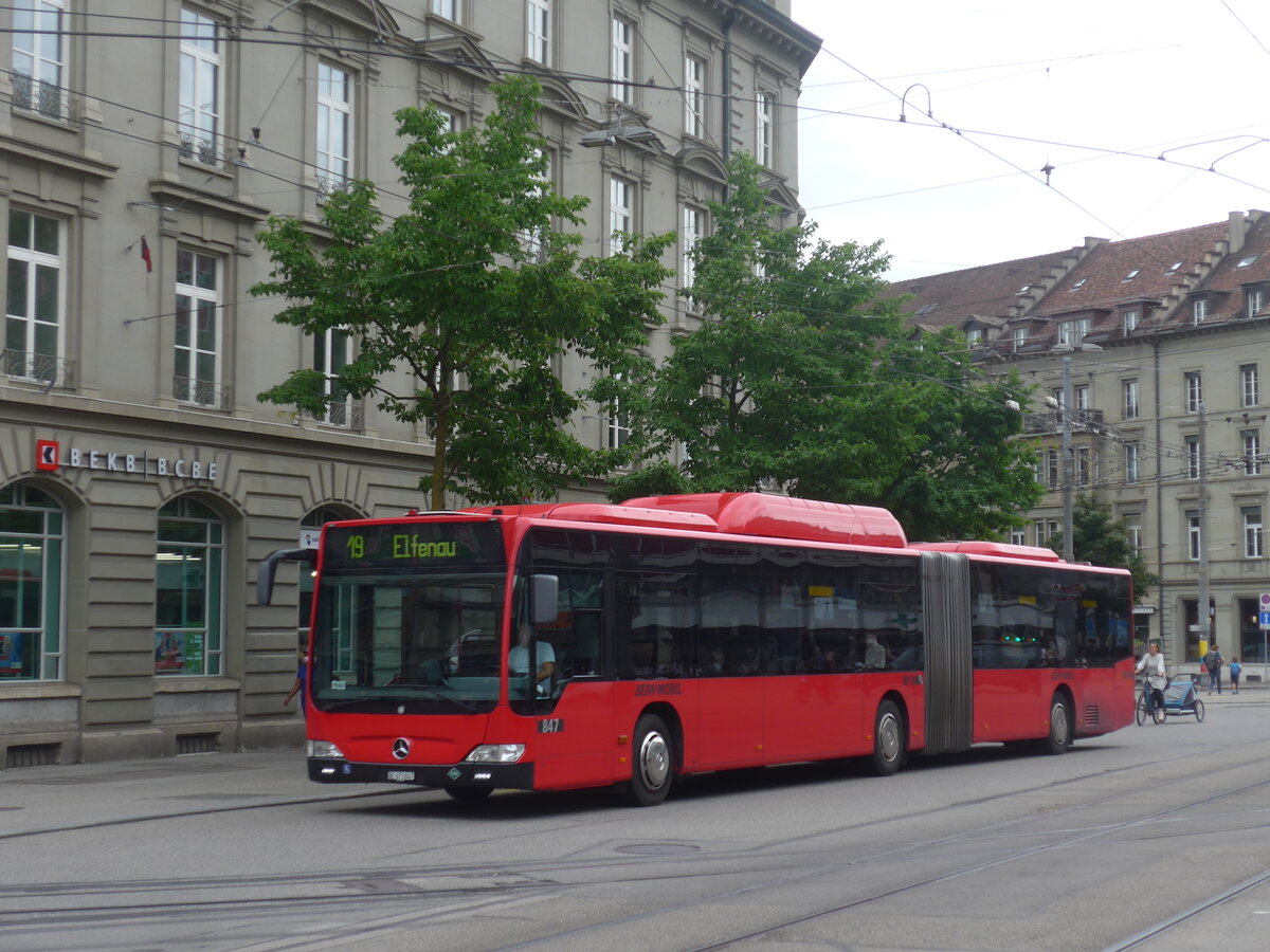 (227'056) - Bernmobil, Bern - Nr. 847/BE 671'847 - Mercedes am 7. August 2021 beim Bahnhof Bern