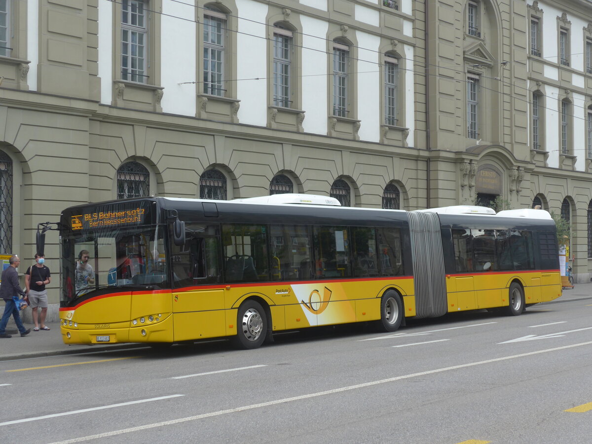 (227'058) - PostAuto Bern - Nr. 10'310/BE 813'683 - Solaris (ex Nr. 683) am 7. August 2021 beim Bahnhof Bern