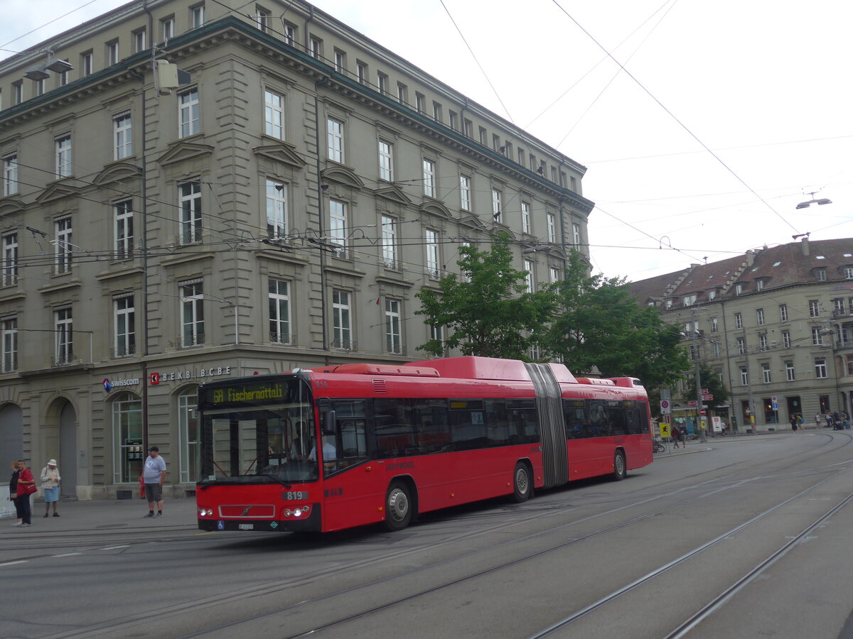 (227'076) - Bernmobil, Bern - Nr. 819/BE 612'819 - Volvo am 7. August 2021 beim Bahnhof Bern