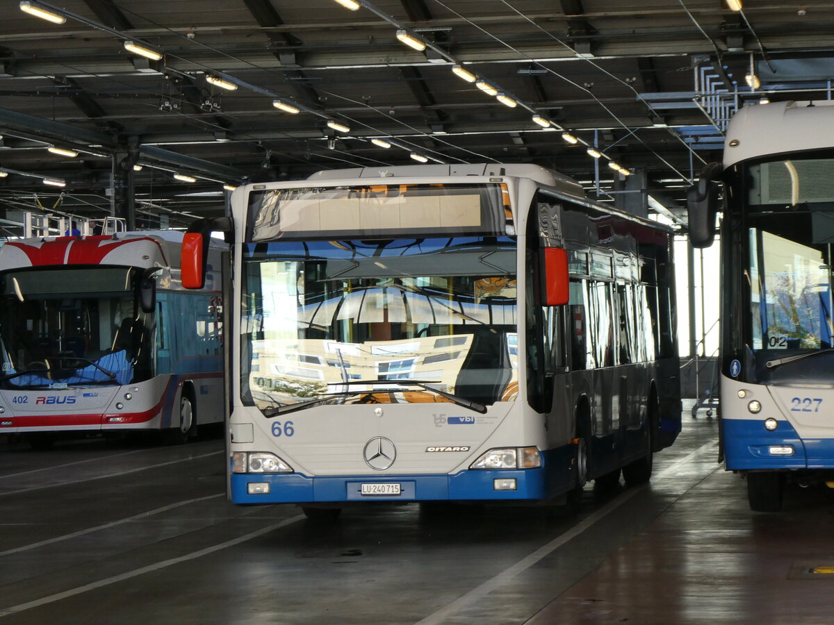 (22'747) - VBL Luzern - Nr. 66/LU 240'715 - Mercedes am 7. September 2024 in Luzern, Depot