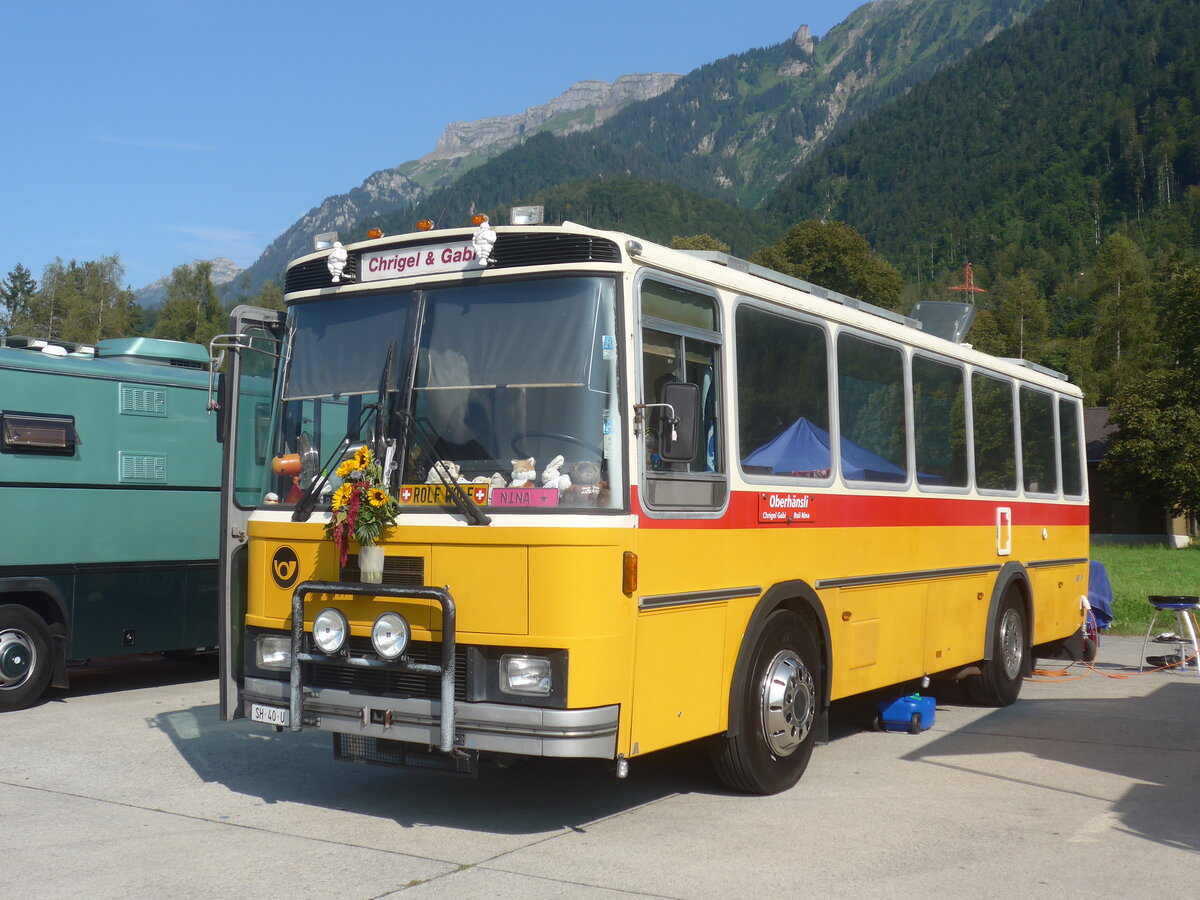 (227'496) - Oberhnsli, Thayngen - SH 40 U - FBW/Tscher (ex Bus-Halter, Wil Nr. 9) am 21. August 2021 in Interlaken, Flugplatz