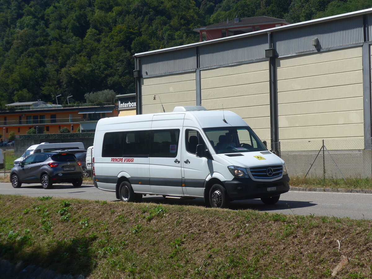 (227'694) - Principe Viaggi, Lugano - TI 329'301 - Mercedes am 30. August 2021 in Barbengo, Sidema
