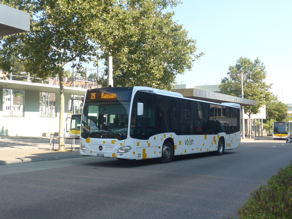 (227'735) - VBSH Schaffhausen - Nr. 22/SH 54'322 - Mercedes (ex SB Schaffhausen Nr. 22) am 4. September 2021 beim Bahnhof Schaffhausen