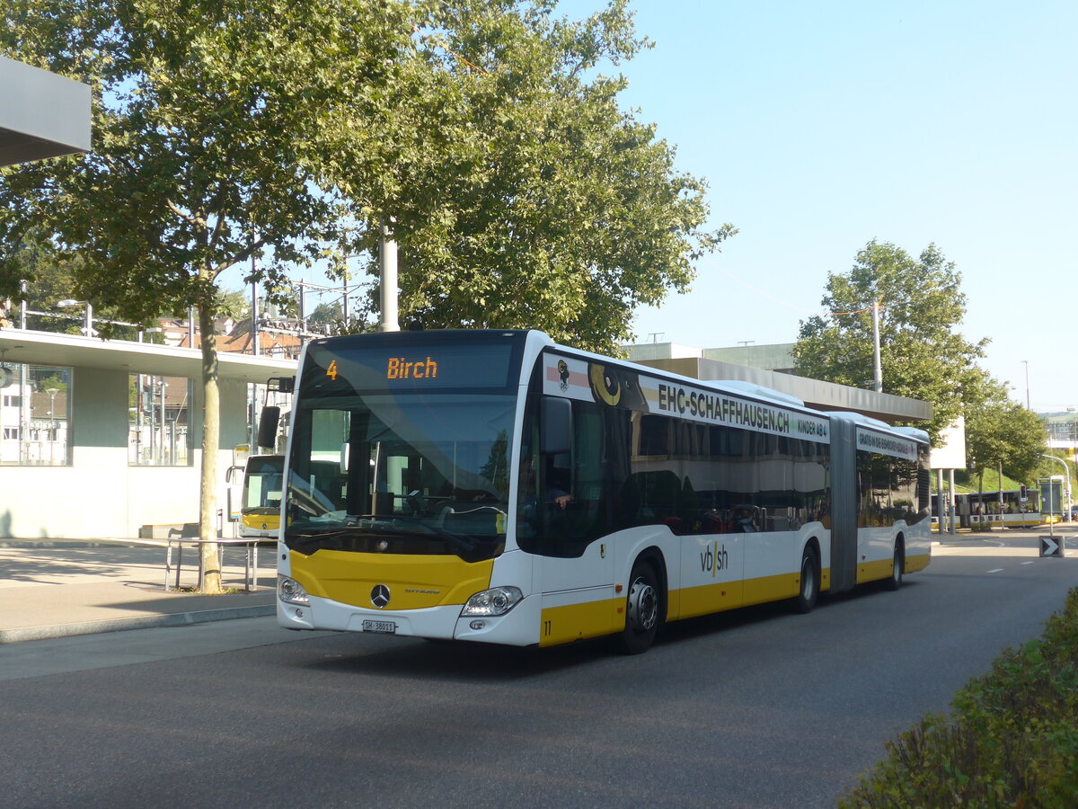 (227'736) - VBSH Schaffhausen - Nr. 11/SH 38'011 - Mercedes am 4. September 2021 beim Bahnhof Schaffhausen