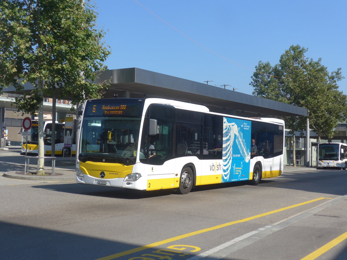 (227'751) - VBSH Schaffhausen - Nr. 2/SH 38'002 - Mercedes am 4. September 2021 beim Bahnhof Schaffhausen