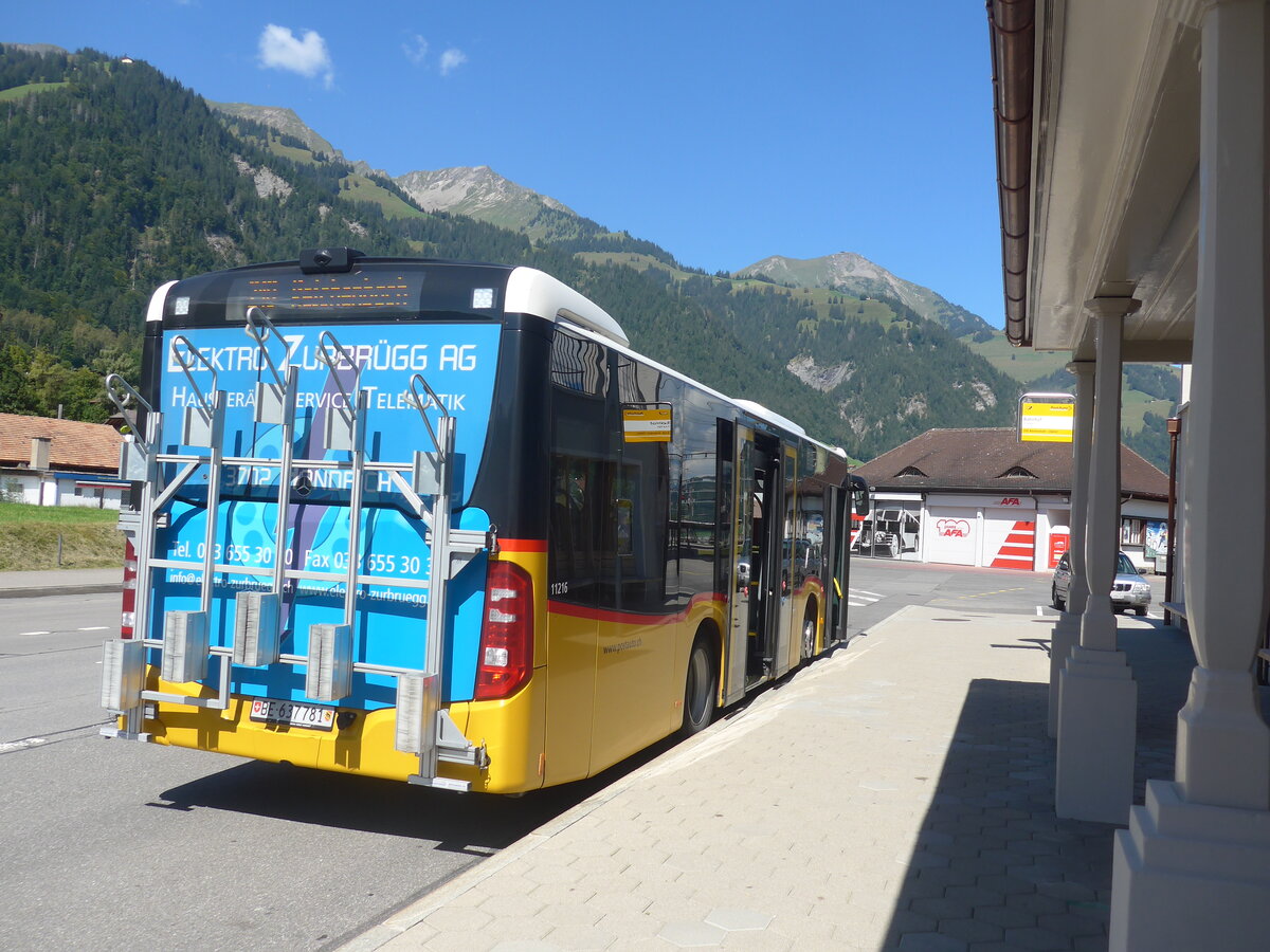 (227'868) - PostAuto Bern - BE 637'781 - Mercedes am 5. September 2021 beim Bahnhof Frutigen