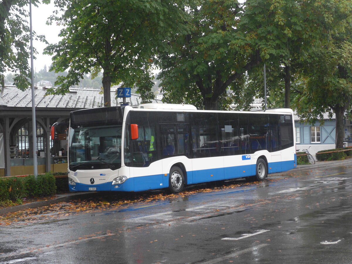 (228'179) - VBL Luzern - Nr. 87/LU 15'691 - Mercedes am 19. September 2021 beim Bahnhof Luzern