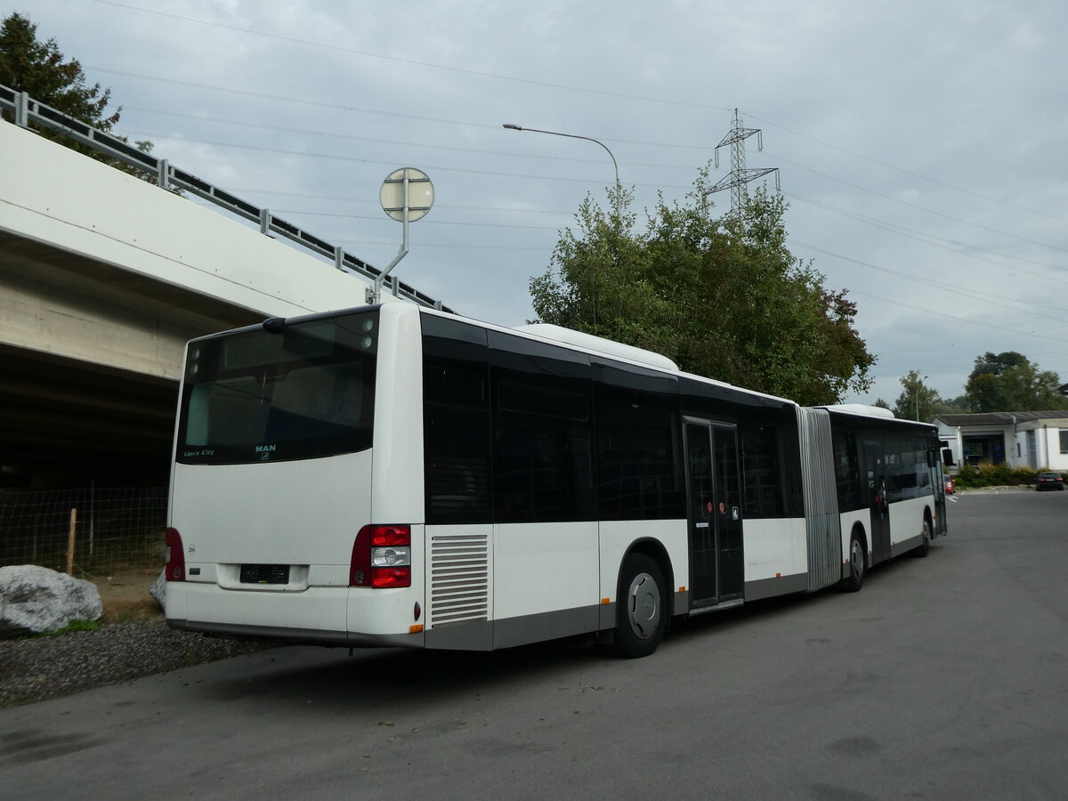 (228'327) - Interbus, Yverdon - Nr. 204 - MAN (ex St. Gallerbus, St. Gallen Nr. 297) am 25. September 2021 in Kerzers, Interbus