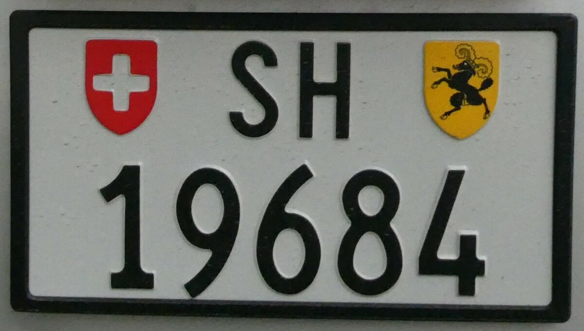 (228'420) - Nummernschild - SH 19'684 - am 26. September 2021 in Beggingen, Dorf