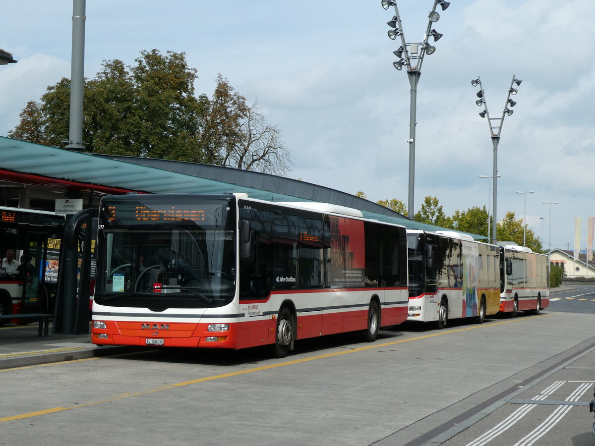 (228'470) - PostAuto Ostschweiz - TG 158'095 - MAN am 27. September 2021 beim Bahnhof Frauenfeld