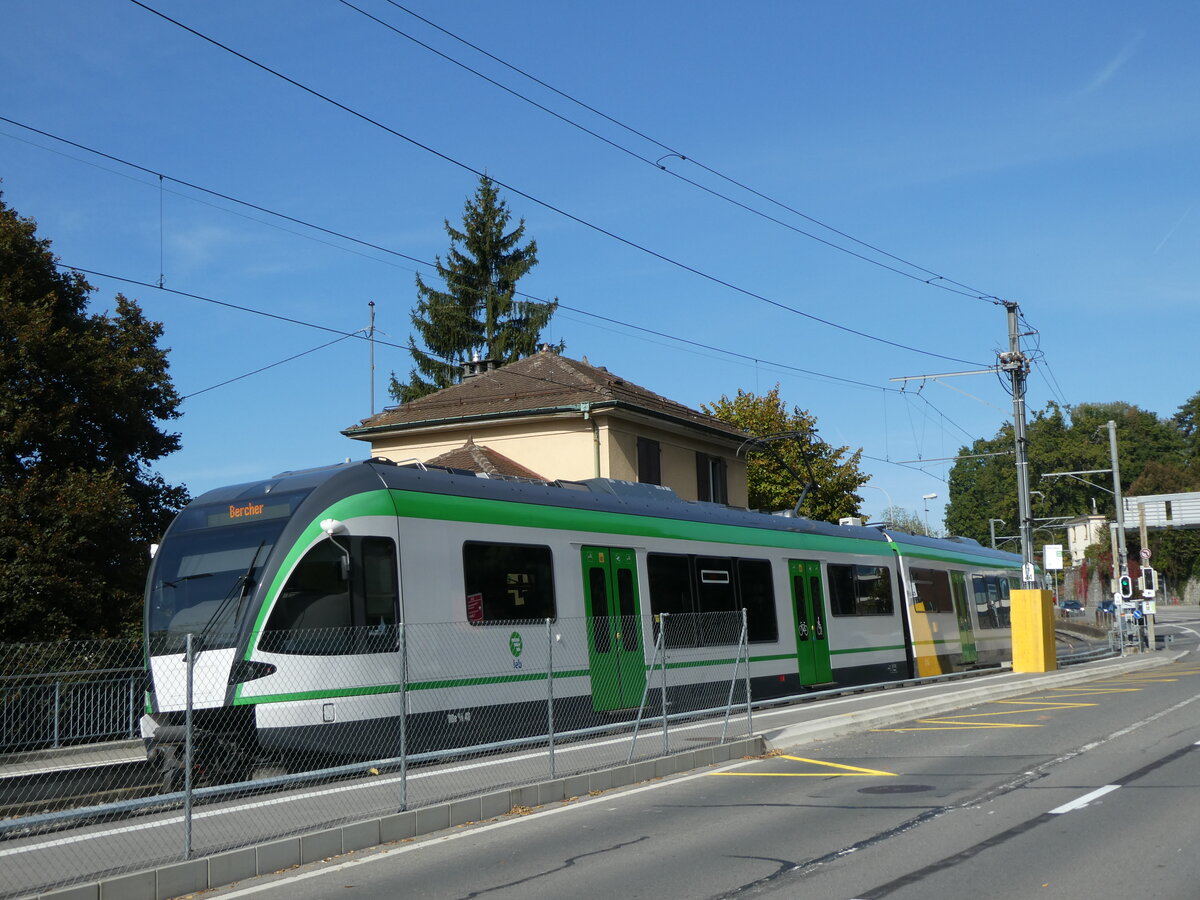 (228'830) - LEB-Haltestelle am 11. Oktober 2021 beim Bahnhof Prilly-Chasseur