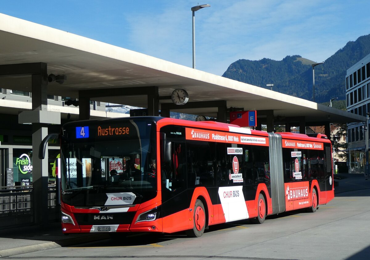 (229'238) - Chur Bus, Chur - Nr. 56/GR 155'856 - MAN am 15. Oktober 2021 beim Bahnhof Chur