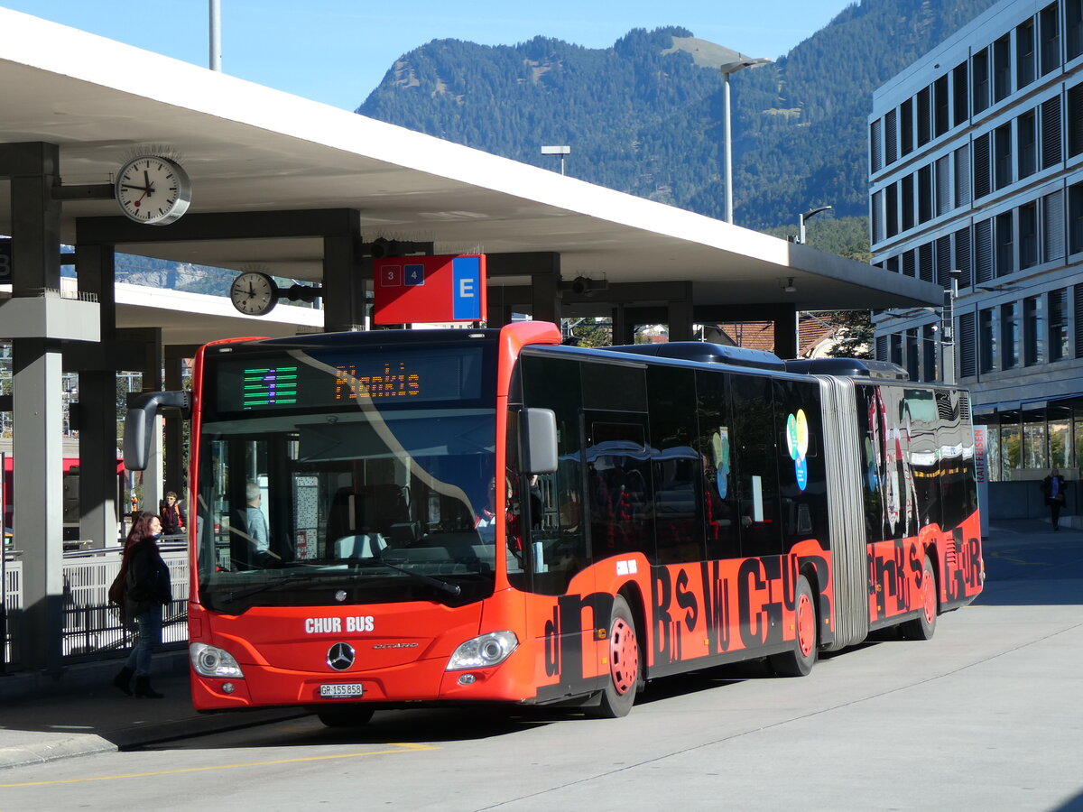 (229'247) - Chur Bus, Chur - Nr. 58/GR 155'858 - Mercedes am 15. Oktober 2021 beim Bahnhof Chur