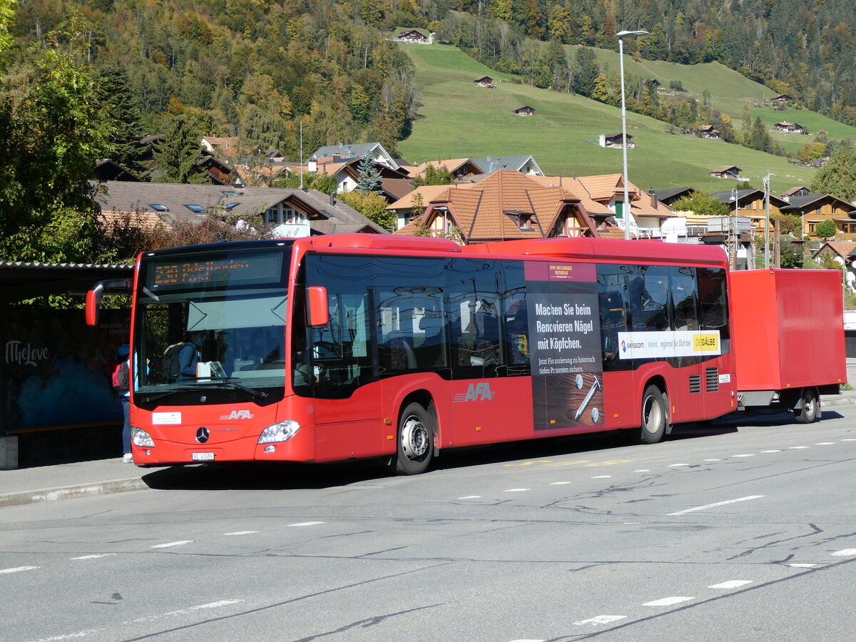 (229'401) - AFA Adelboden - Nr. 28/BE 43'089 - Mercedes am 18. Oktober 2021 beim Bahnhof Frutigen