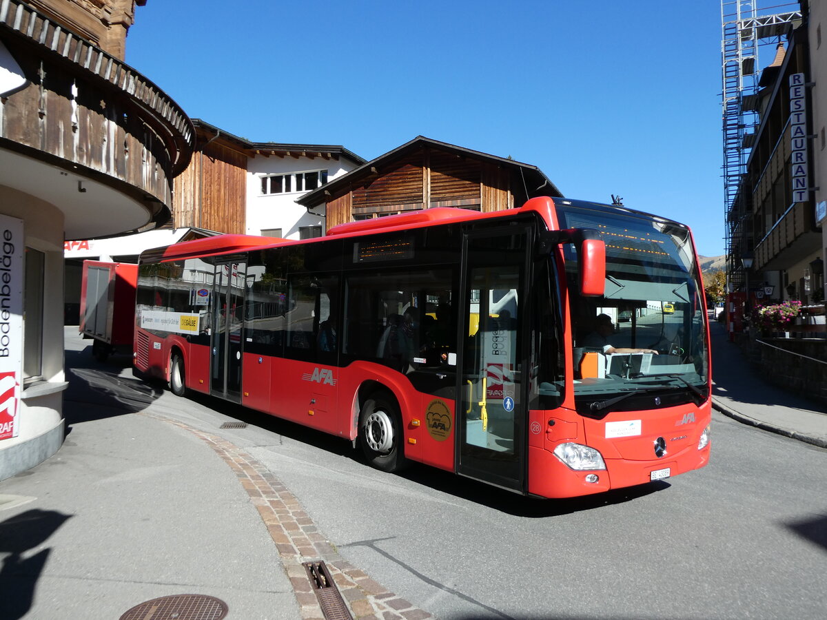 (229'410) - AFA Adelboden - Nr. 28/BE 43'089 - Mercedes am 18. Oktober 2021 in Adelboden, Busstation