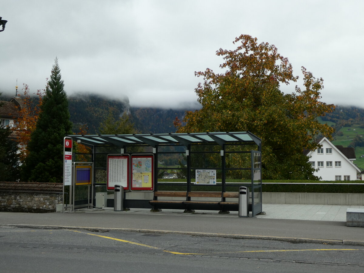 (229'665) - AAGS-Haltestelle am 22. Oktober 2021 in Schwyz, Zentrum