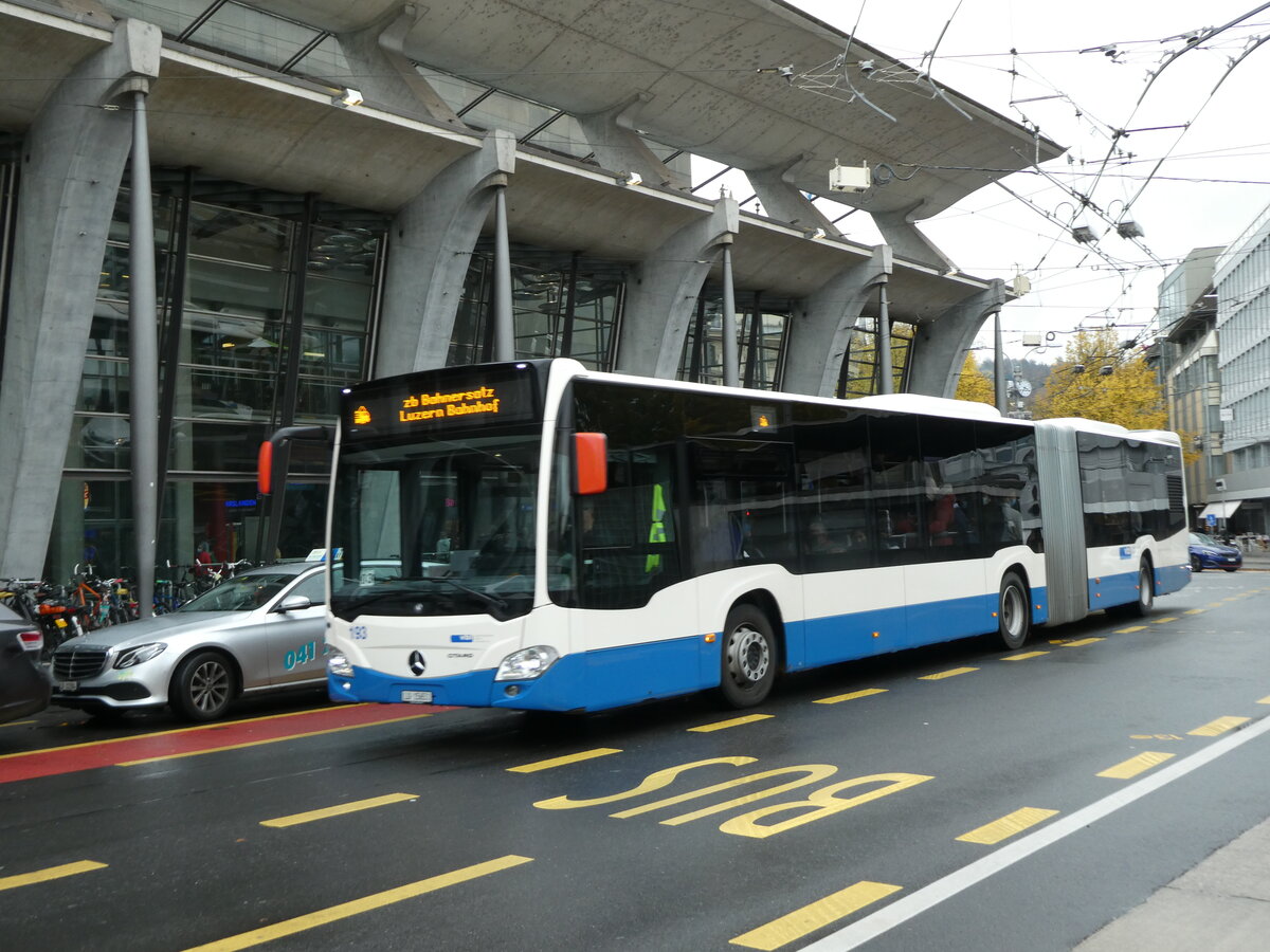 (229'708) - VBL Luzern - Nr. 193/LU 15'651 - Mercedes am 22. Oktober 2021 beim Bahnhof Luzern