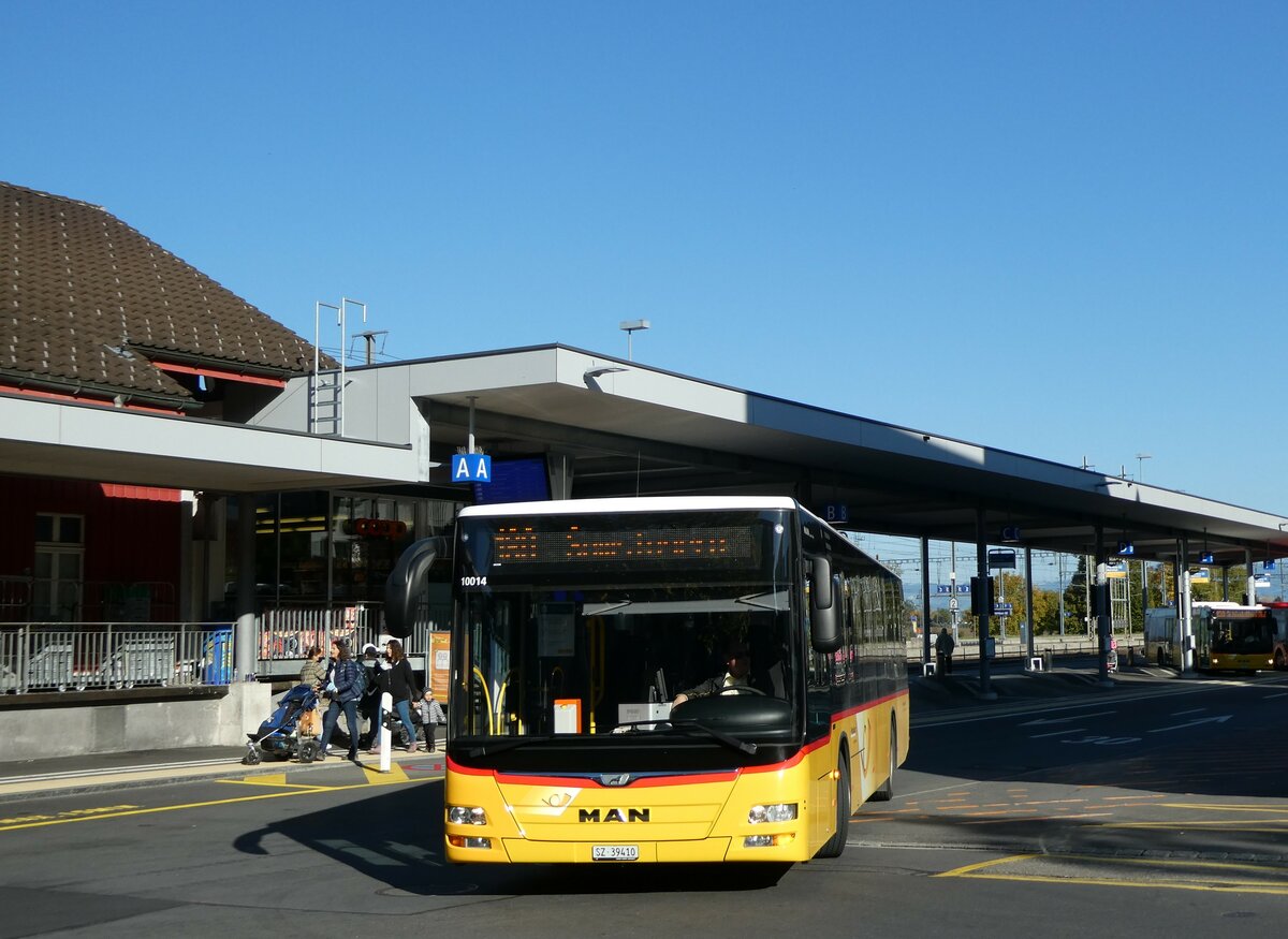 (229'793) - Lienert&Ehrler, Einsiedeln - SZ 39'410 - MAN am 23. Oktober 2021 beim Bahnhof Pfffikon